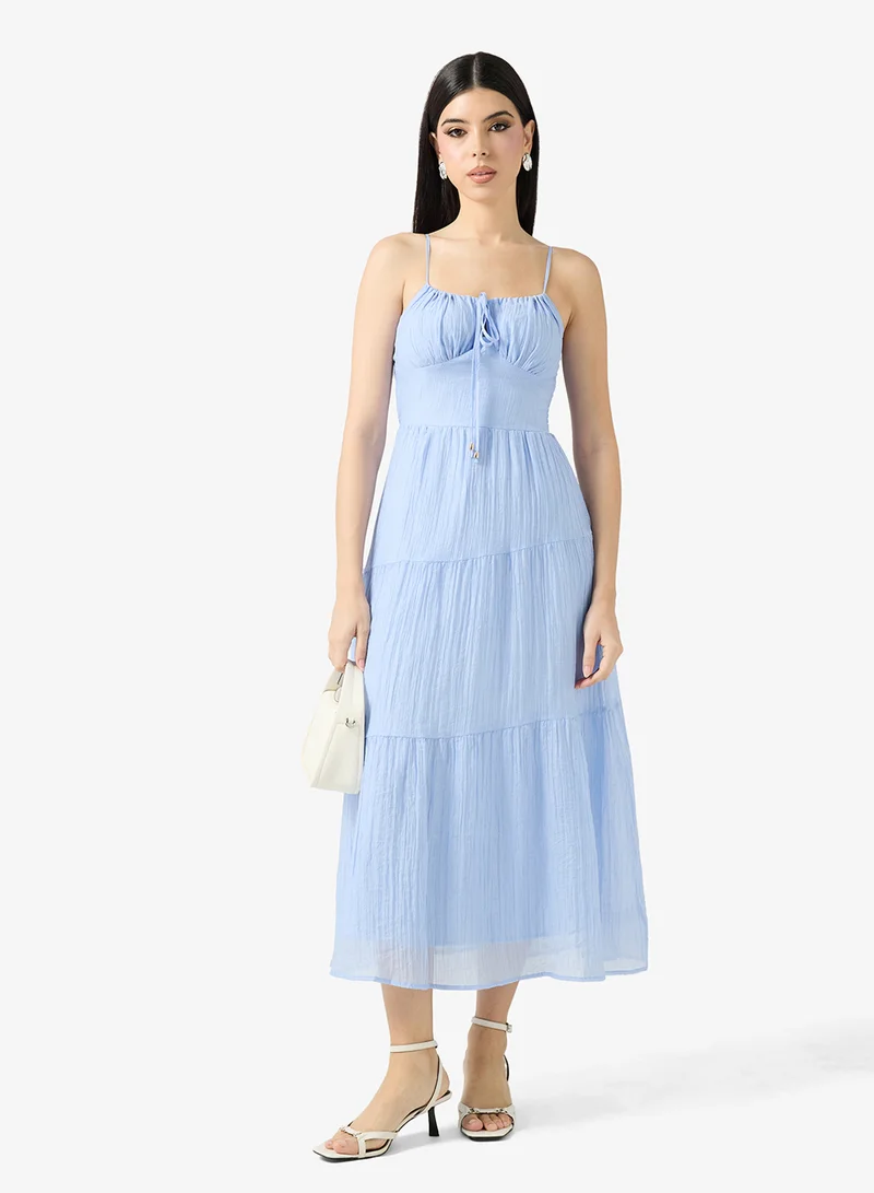 Ella  Tiered Dress With Back Tie Up for Women | Best Price UAE
